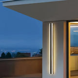 Applique murale extérieure longue noir minimaliste LED dimmable IP65