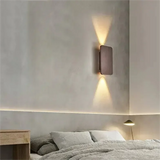 Applique double faisceau LED rectangulaire minimaliste en aluminium pour salon