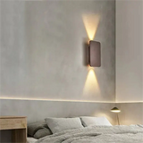 Applique double faisceau LED rectangulaire minimaliste en aluminium pour salon