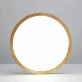 Plafonnier rond bois scandinave extra plat LED dimmable chambre