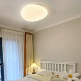 Plafonnier galet blanc LED dimmable moderne pour chambre