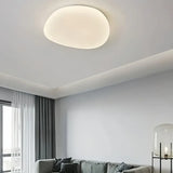 Plafonnier galet blanc LED dimmable moderne pour chambre