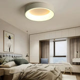 Plafonnier rond moderne LED dimmable en métal et acrylique pour chambre