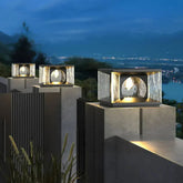 Lampadaire Extérieur À Led En Verre Ondulé - Lampe Magasin