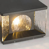 Lampadaire Extérieur À Led En Verre Ondulé - Lampe Magasin