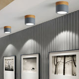 spot LED de plafond cylindrique macaron scandinave dimmable pour couloir