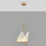 Suspension Papillon Art Déco LED Dorée Pour Chambre
