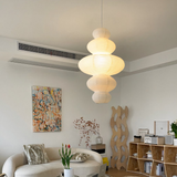 Suspension Papier Japonais LED Blanc Style Japonais Salon