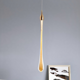 Suspension Goutte D’Eau En Cristal Doré LED Classique Pour Salon