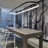 Suspension Ovale Contemporaine LED Dimmable Pour Salle À Manger