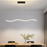 Suspension Minimaliste Blanc LED Ondulée Pour Salle À Manger