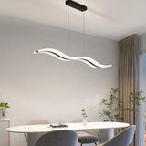 Suspension Minimaliste Blanc LED Ondulée Pour Salle À Manger
