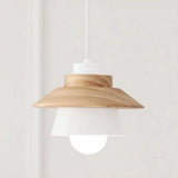 Suspension scandinave en bois et métal coloré pour salle à manger