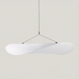Suspension Tissu Japonaise LED Blanche pour Salon