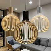 suspension en bois scandinave pour salle à manger