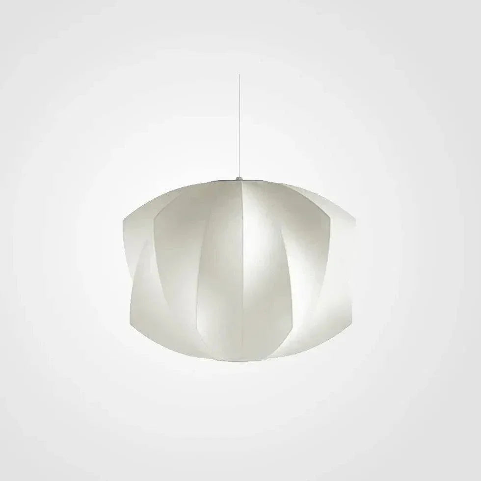 Lustre Rétro En Tissu Blanc En Forme De Lanterne - Lampe Magasin