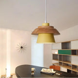 Suspension Scandinave LED Bois et Métal pour Salle à Manger