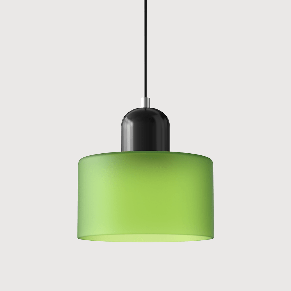 Suspension Contemporaine LED Cylindrique En Verre Coloré Pour Salle À Manger