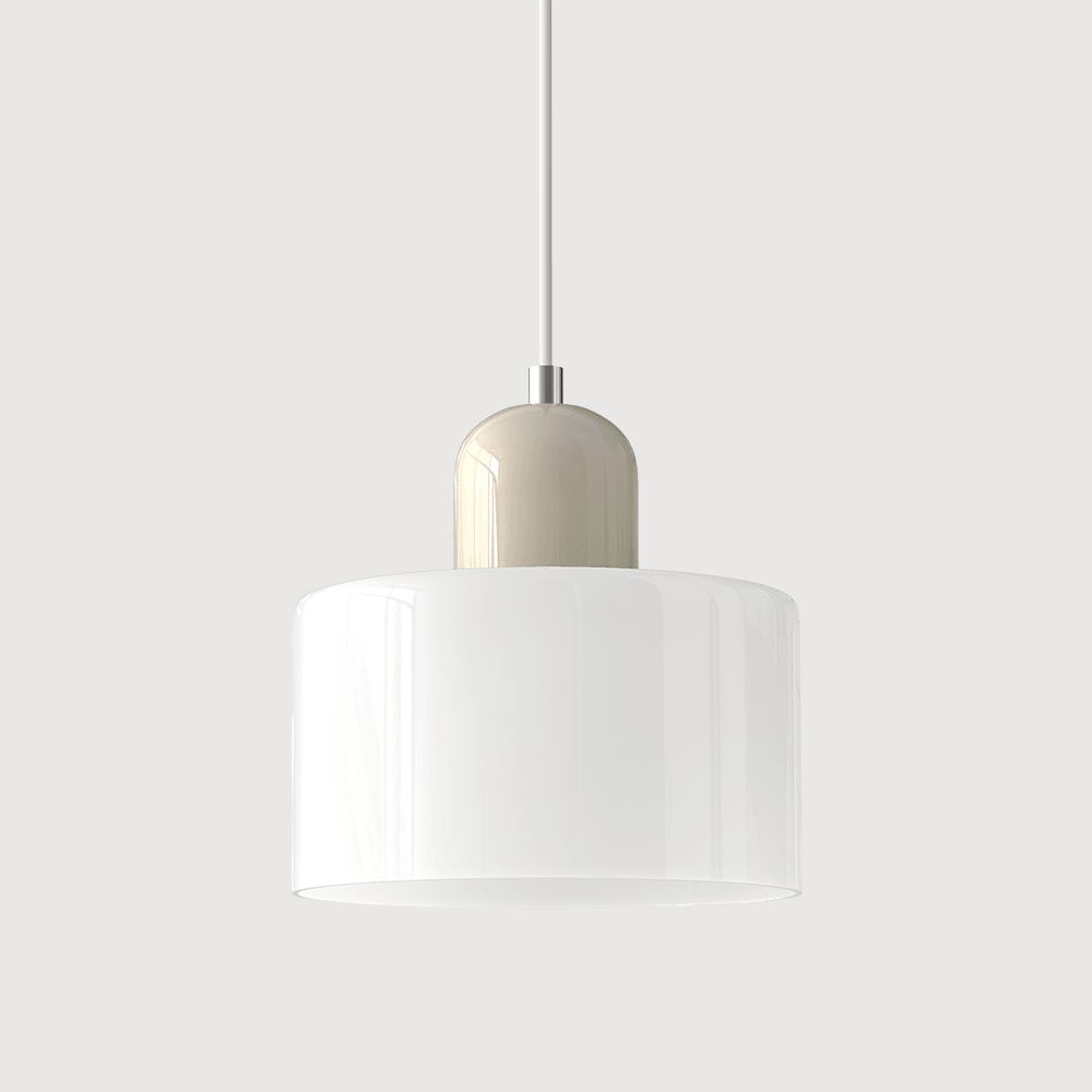 Suspension Contemporaine LED Cylindrique En Verre Coloré Pour Salle À Manger