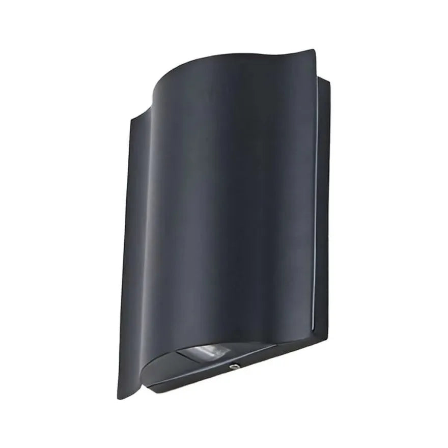 Applique murale extérieure design moderne LED haut et bas noir aluminium IP65 pour porche