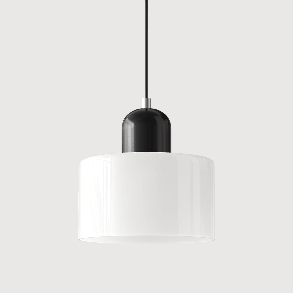 Suspension Contemporaine LED Cylindrique En Verre Coloré Pour Salle À Manger
