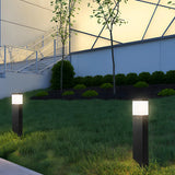 Borne lumineuse jardin LED aluminium noir moderne IP65