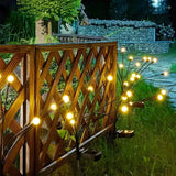 Lampe solaire jardin luciole 8 têtes LED moderne IP65