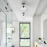 Plafonnier Boule de Verre LED Moderne pour Couloir