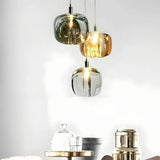 Suspension en cristal design moderne à hauteur réglable pour salle à manger
