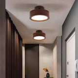 Plafonnier Semi-encastré en Bois Style Scandinave pour Couloir