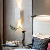 Applique double faisceau LED rectangulaire minimaliste en aluminium pour salon