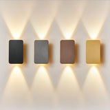 Applique double faisceau LED rectangulaire minimaliste en aluminium pour salon