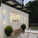 Applique exterieur rectangulaire haut et bas moderne en métal LED IP65 pour porche