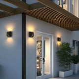 Applique murale extérieure haut et bas moderne en aluminium noir IP65 6W