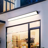 Applique extérieure longue LED noire en métal moderne IP65 pour porche