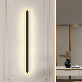 Applique murale barre minimaliste noire LED dimmable pour salon
