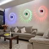 Applique murale design moderne spirale LED en aluminium pour couloir