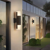Applique murale extérieure LED avec détecteur de mouvement IP65 noir moderne