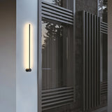 Applique murale extérieure longue minimaliste LED orientable en aluminium noir IP65