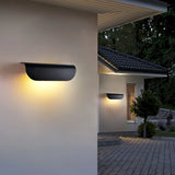 Applique murale extérieure moderne courbée en aluminium LED IP65 pour porche