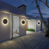 Applique murale extérieure ronde LED moderne IP65 pour porche