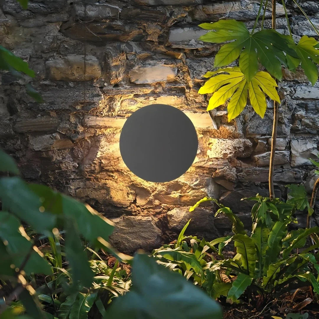 Applique murale extérieure ronde LED moderne IP65 pour porche