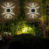 Applique murale extérieure solaire décorative design moderne LED IP65 pour jardin