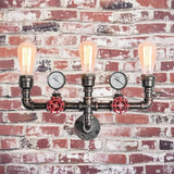 Applique murale industrielle tuyau en métal pour salon