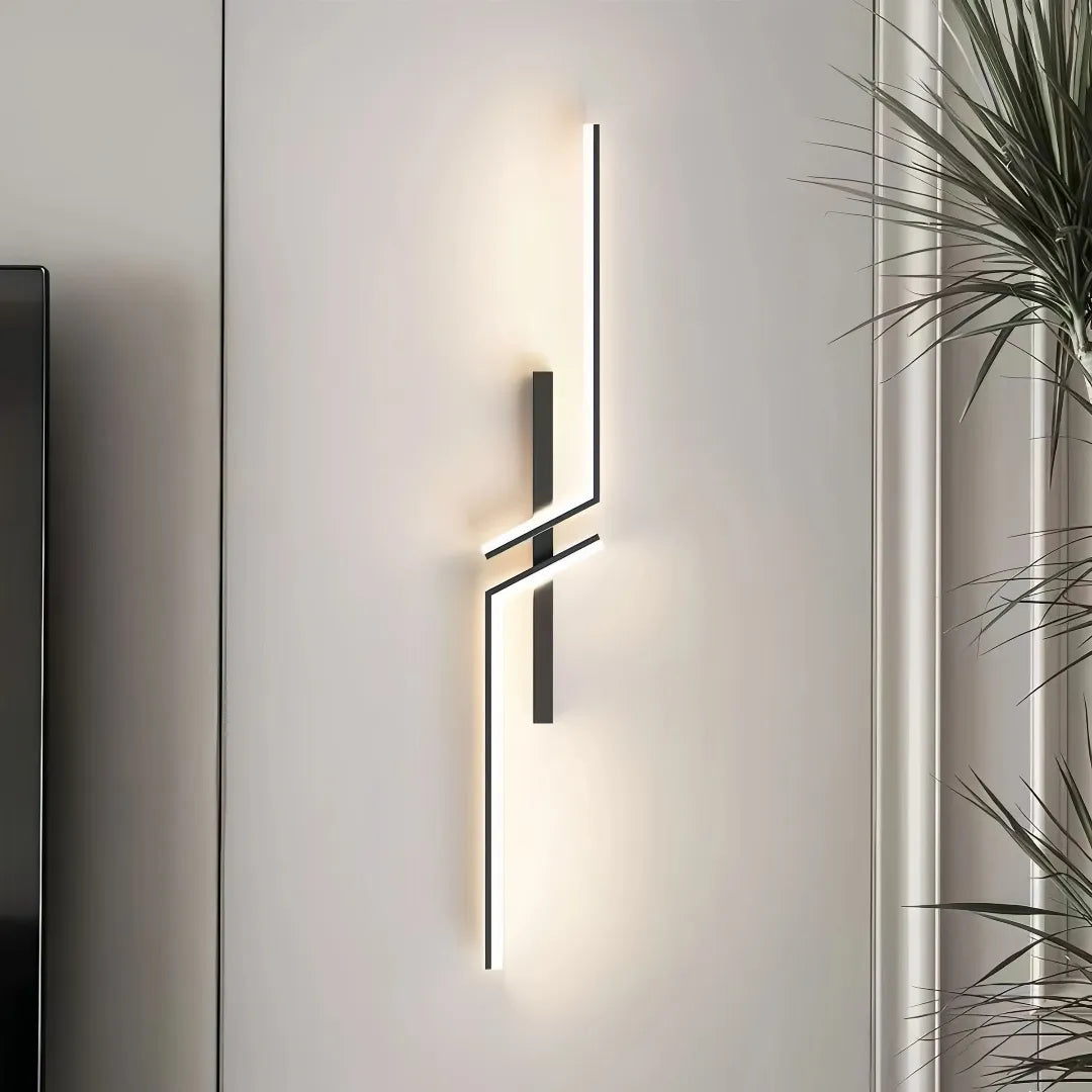 Applique murale linéaire LED dimmable au design moderne pour le salon