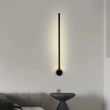 Applique murale linéaire LED orientable moderne noire pour salon