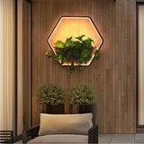 Applique solaire extérieure hexagonale moderne LED IP65 en métal noir pour jardin