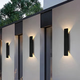 Applique exterieur rectangulaire haut et bas moderne en métal LED IP65 pour porche