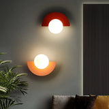 Applique murale demi-cercle scandinave macaron pour salon