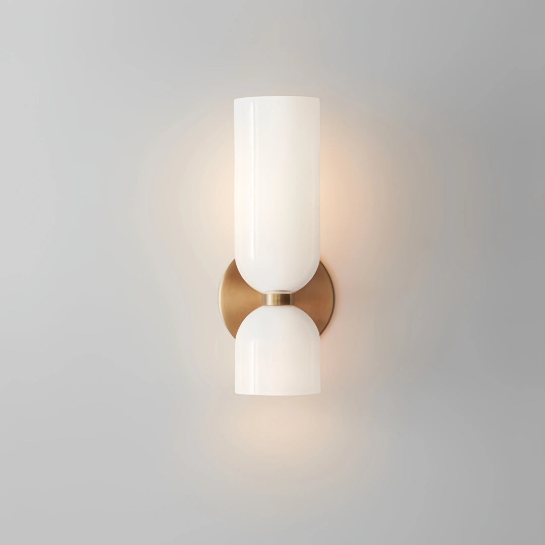 Applique murale double en verre scandinave dimmable pour chevet